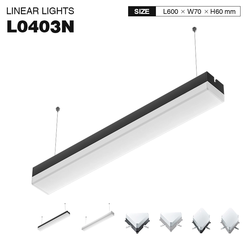 MLL004-A 30W 4000K 120° Lustre preto suspensão-iluminação de escritório - 01