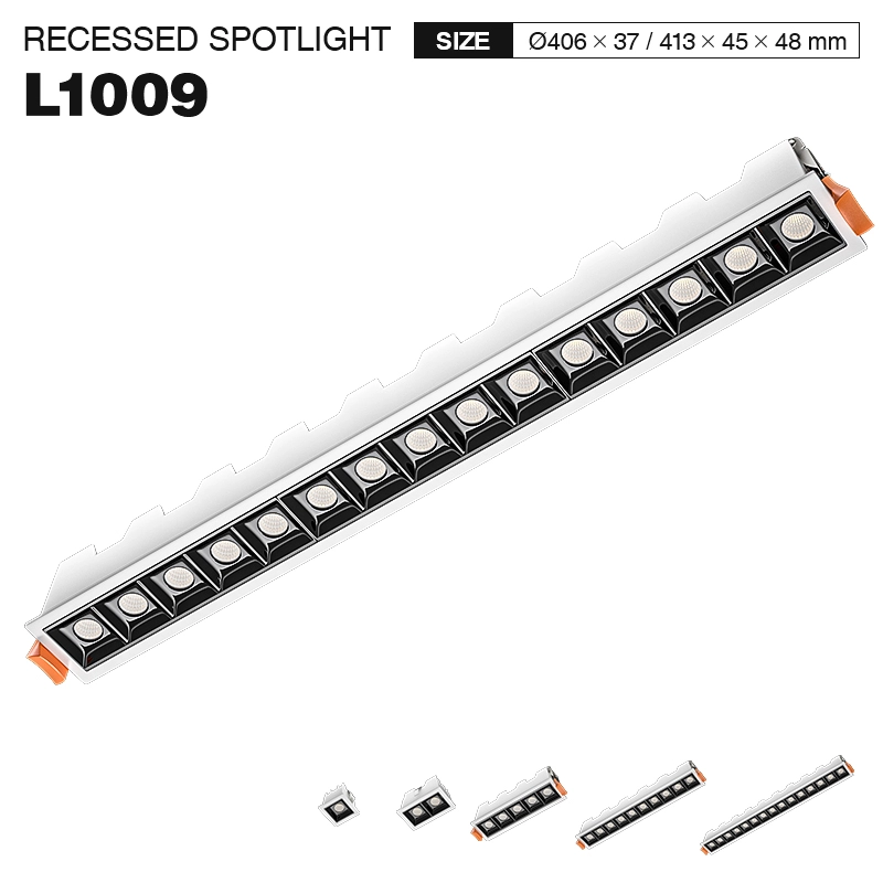 SLL005-A 15W 3000K 36° Bianco faretti da incasso design-Faretti Corridoio--01