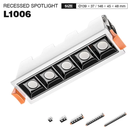 SLL005-A 5W 4000K 36° Bianco faretti led da incasso-Faretti Da Incasso Led Negozio--01