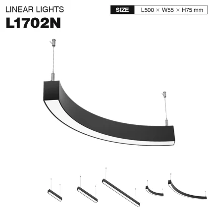 SLL001-A 24W 4000K 110° Nero lampadario a led-Lampada Lineare Led Incasso--01