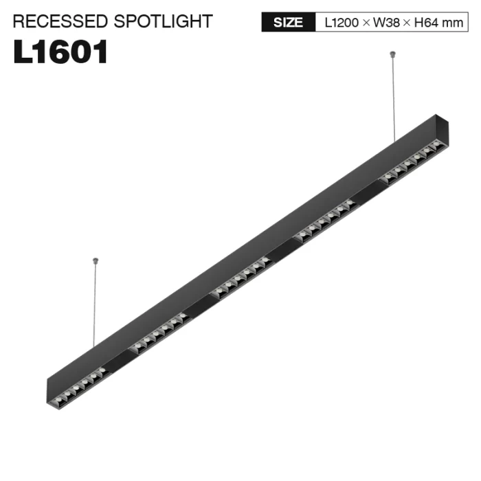 SLL004-A 30W 3000K 34° Nero lampadario sospensione-Luce LED 3000K--01