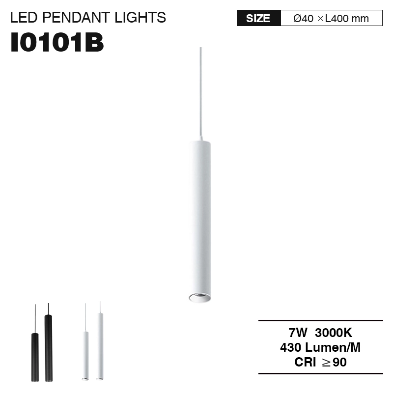 CSL001-M 7W 3000K 36° Lampu Gantung Tetesan Putih-Lampu Gantung Kantor Suspensi--01