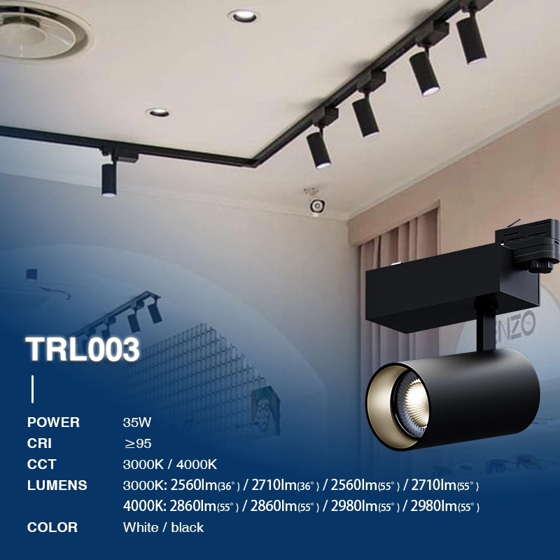 TRL003-35W-3000K-55°-Кара LED трек жарыктандыруу-Кийим-кече дүкөнүн жарыктандыруу--02