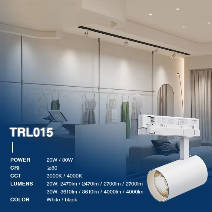 TRL015-30W-4000K-36°-Bianco Faretti binario-Lampade A LED Per Casa-TRL015-02