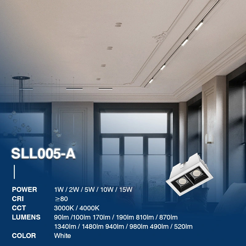 SLL005-A 2W 4000K 36° 白色 LED 埋込型スポットライト-家庭用 LED ランプ--02