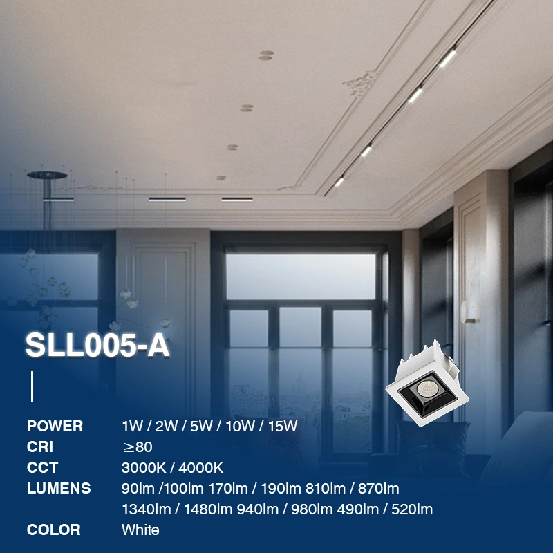 SLL005-A 1W 4000K 36° 白色 LED 凹型スポットライト-凹型 LED スポットライト 220v--02