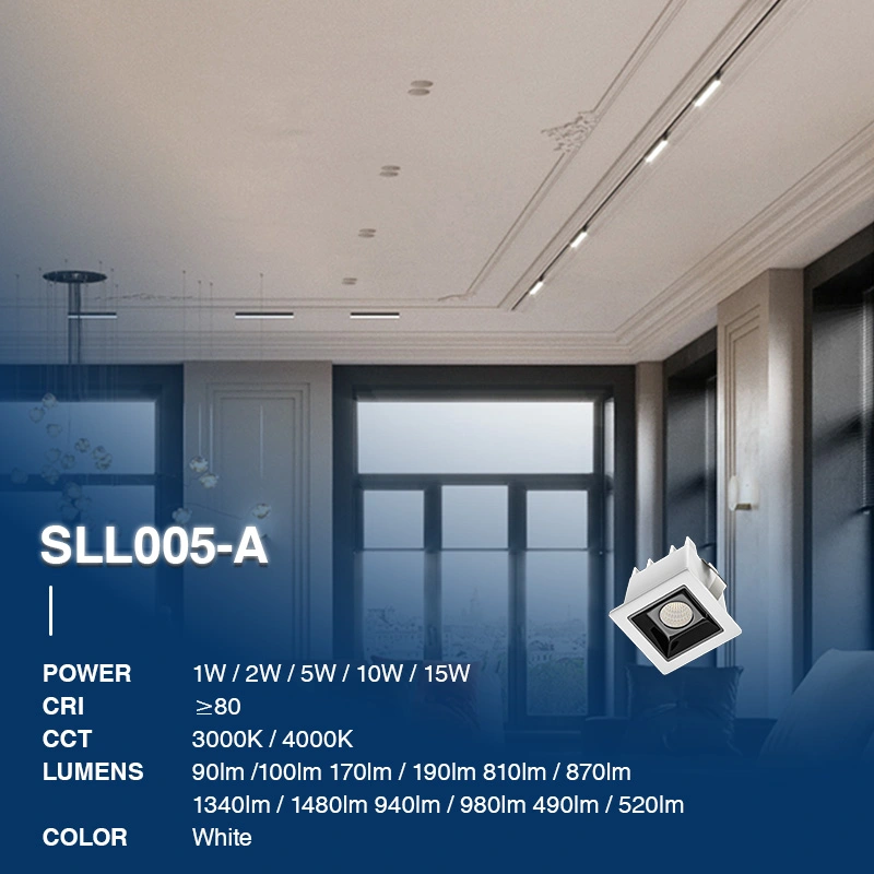 SLL005-A 1W 3000K 36° Bianco faretto led incasso-Faretti LED Incasso 220v--02