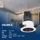 CSL005-A 10W 3000K 24° Nero+Grigio binario con faretti led-Illuminazione corridoio--02