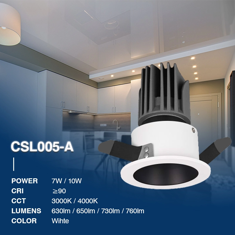 CSL005-A 10W 3000K 24° Black+Grey nga track nga adunay LED spotlights-Corridor lighting--02