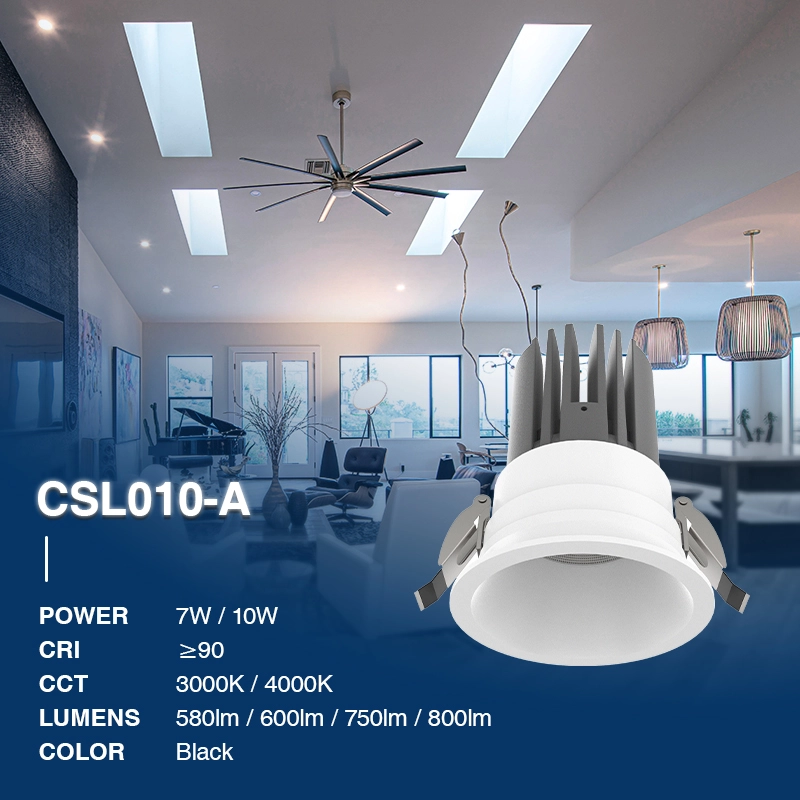 CSL010-A 10W 3000K 24° مصابيح موجهة LED بيضاء غائرة-أضواء موجهة للمطبخ--02