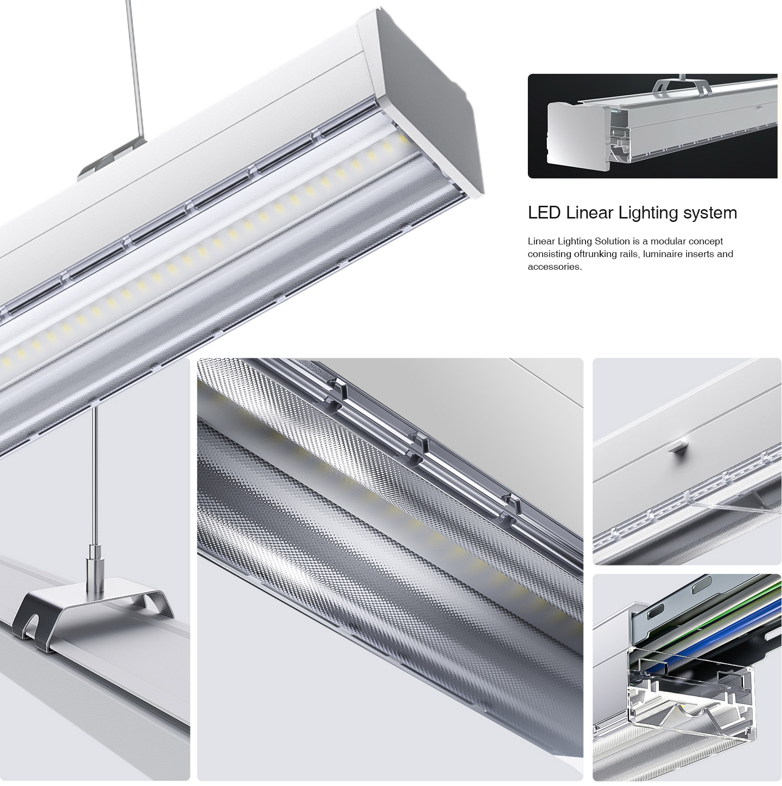 Illuminazione lineare all'ingrosso MLL002-A L0107B 50W/4000K/Bianco- KOSOOM-Illuminazione di gallerie--03