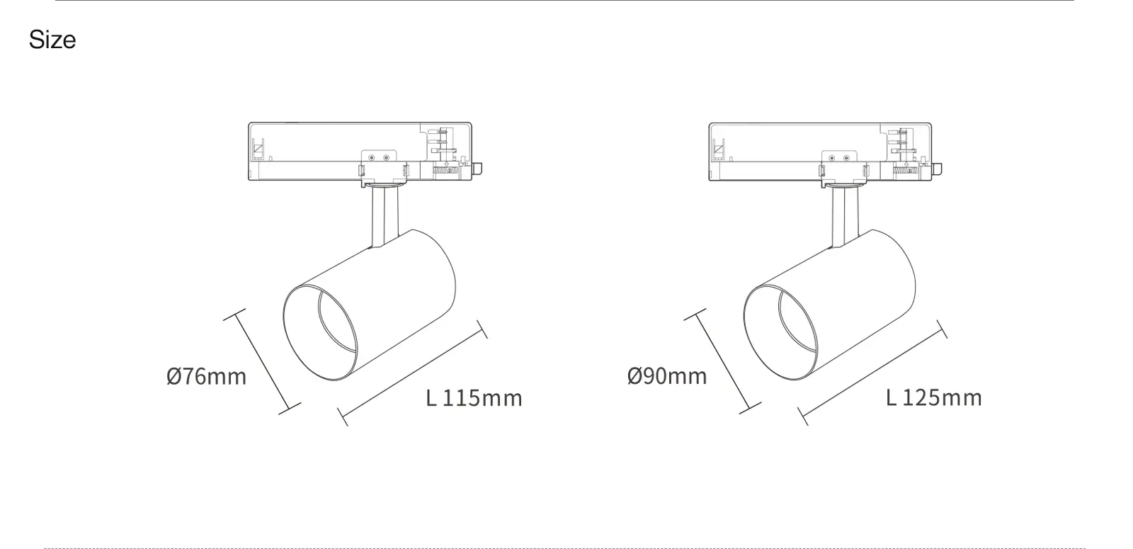 Illuminazione a Binario Led di Design 20W 4000K 2700LM Fascio 36˚ Design Elegante T1501B-TRL015-Kosoom-Binario Faretti Soffitto--04