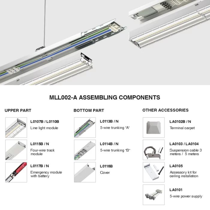 MLL002-A 50W 5000K 90°B-Lampada Led Sospensione Lineare--04