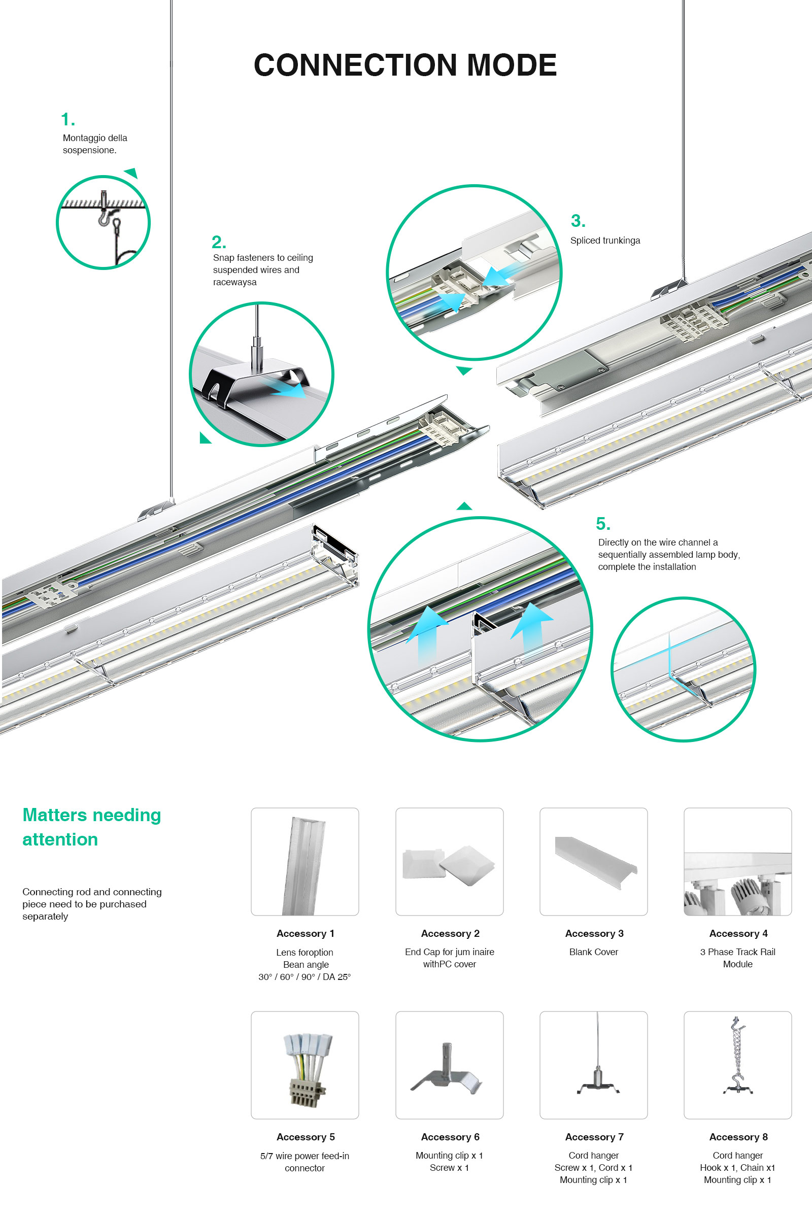 Illuminazione lineare all'ingrosso MLL002-A L0107B 50W/4000K/Bianco- KOSOOM-Lampada Lineare LED 50W--06