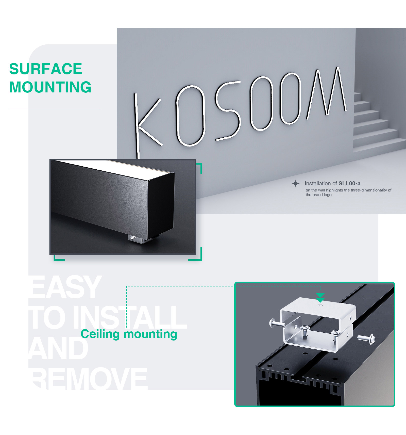 L1701N Illuminazione Lineare a Led 48W 4000K Fabbrica Direttamente Garanzia:3anni SLL001-A Kosoom-Luce LED 4000K--07