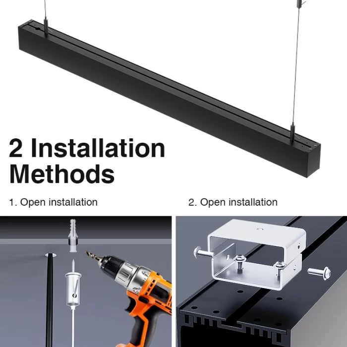 SLL001-A 24W 4000K 110° Nero lampadario a led-Lampada Lineare LED 24W--07