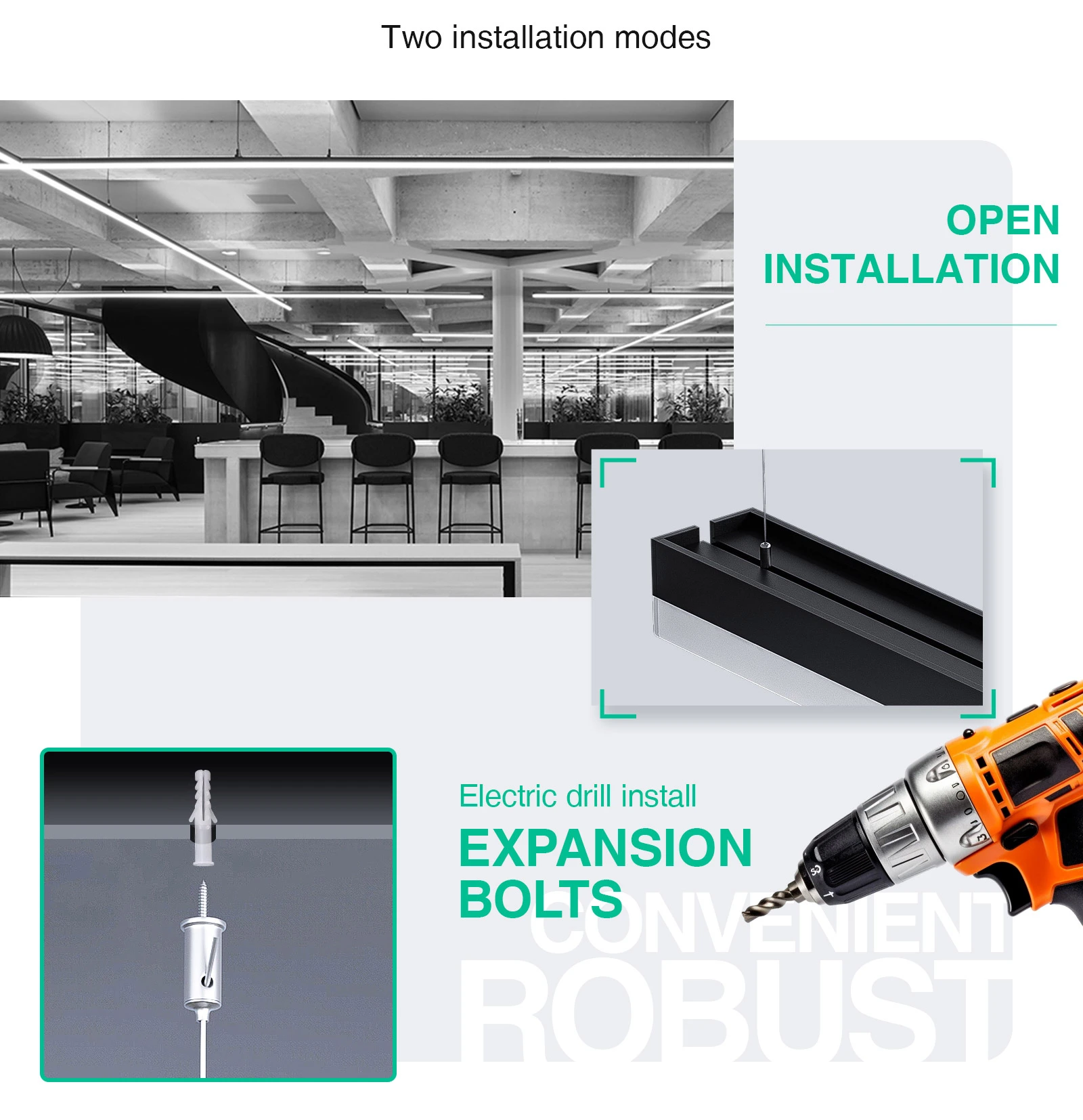 Lampada Lineare Led Nero 30W 4000K Produttore Garanzia:3anni L0403N MLL004-A-KOSOOM-Lampada Led Soffitto Lineare--09