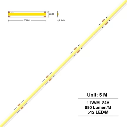 STL002 11W 6000K 180° Striscia luminosa LED COB-Striscia a LED per Interni--55839 1706352986