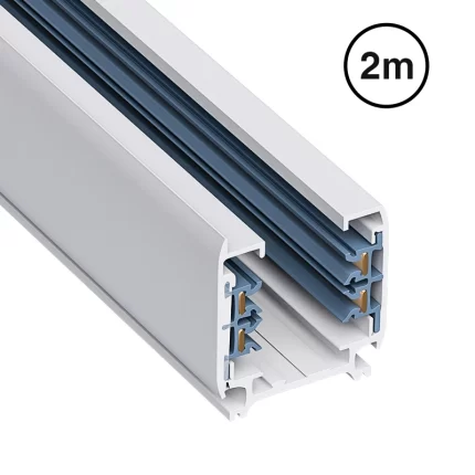 TRA001-AB02B Binario trifase/2000mm/Bianco Kosoom---AB02B