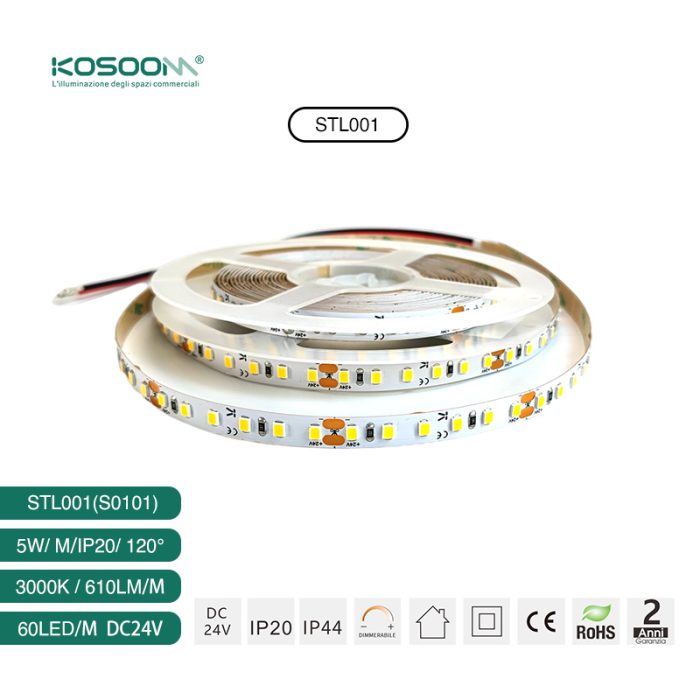 STL001 5W 3000K 120° Striscia luminosa LED-Strisce LED Cartongesso--S0101
