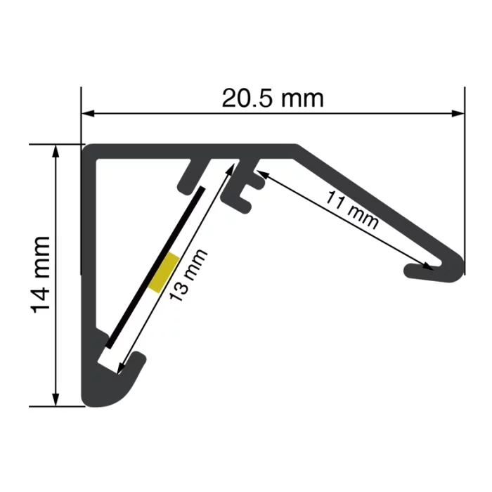 Profilo LED L2000x20.5x14mm SP01-Lampade A LED Per Casa--SP01