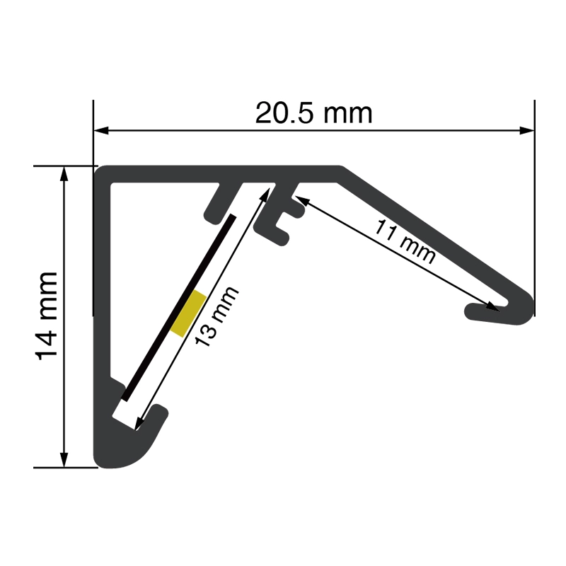 פרופיל LED L2000x20.5x14 מ"מ SP01-LED מנורות לבית--SP01