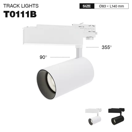 TRL001-30W-3000K-55°-Bianco Binario faretti-Illuminazione di gallerie--T0111B