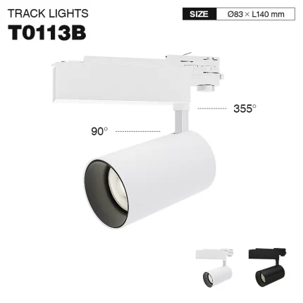 TRL001-30W-4000K-36°-Bianco Faretti con binario-Faretti Controsoffitto--T0113B