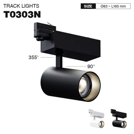 TRL003-35W-3000K-55°-Nero illuminazione a binario led-Illuminazione di gallerie--T0303N