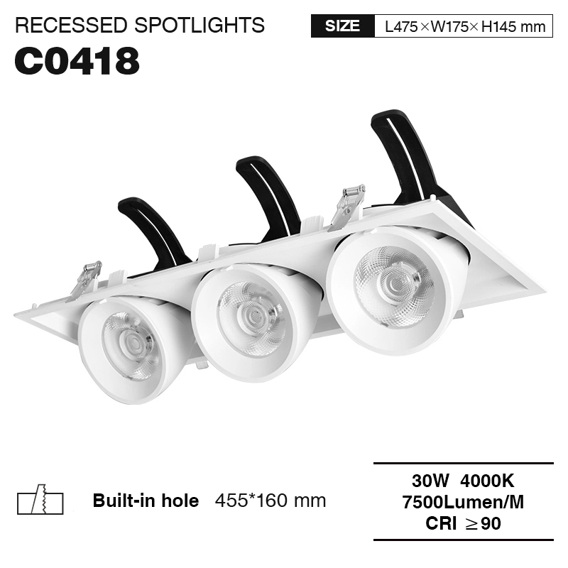 CSL004-A 30W 4000K 24° LED recessed spotlights-Recessed kitchen spotlights--01