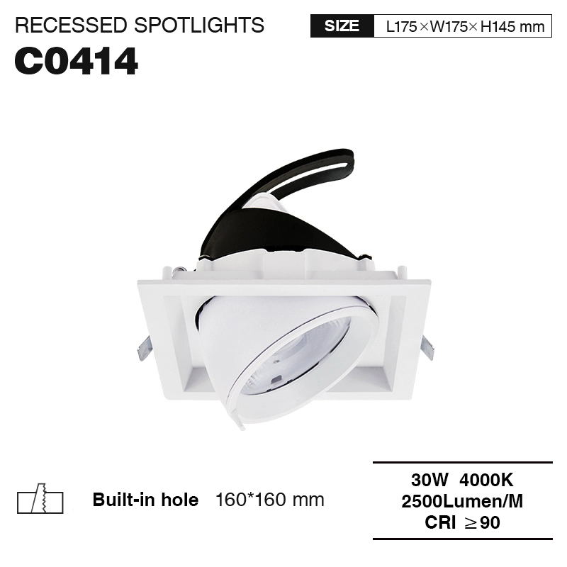 CSL004-A 30W 4000K 24° ingeboude kolligte-LED-lampe vir die huis--01