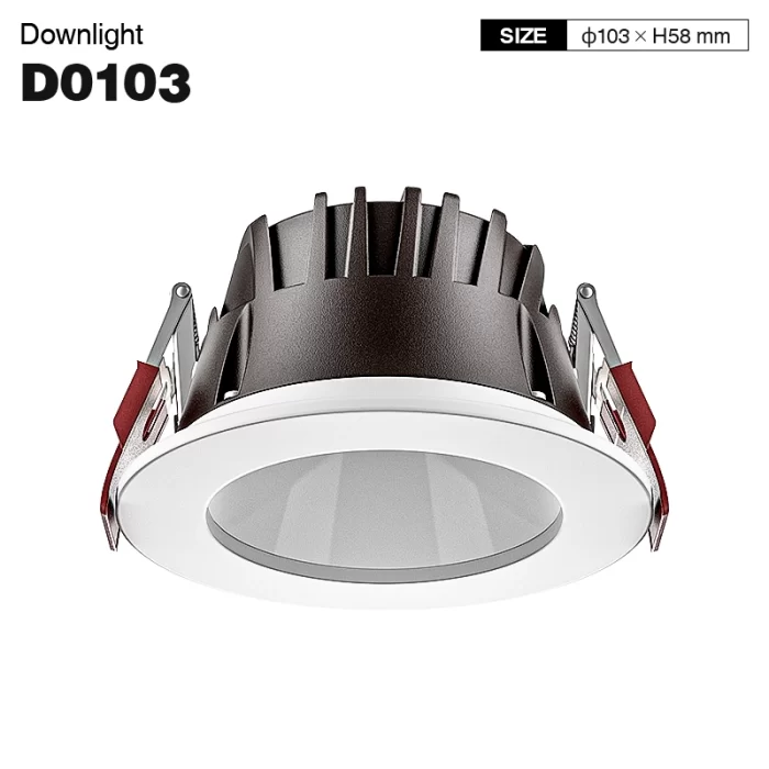 CDL001-E 10W 3000K 70° foro hole Φ88 faretto incasso led-Faretti Da Incasso Led Per Negozio Abbigliamento--01