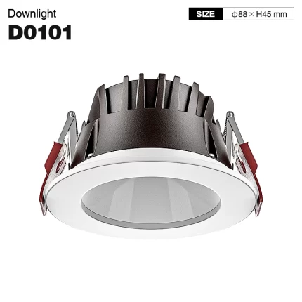 CDL001-E 8W 3000K 70° foro hole Φ73 faretti da incasso soffitto-Luce LED 3000K--01