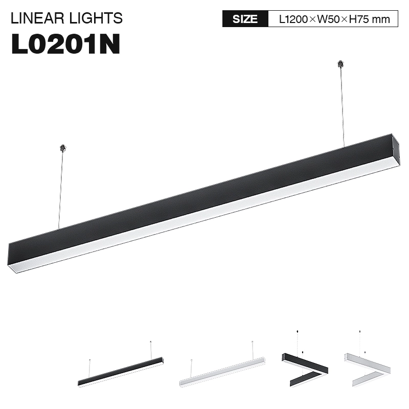 SLL003-A 40W 3000K 110° Lustre pendente preto - Iluminação de academia - 01