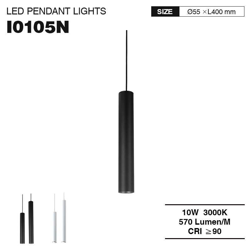 CSL001-M 10W 3000K 36° Nero lampadari a goccia-Lampadari a Sospensione Per Negozio--01