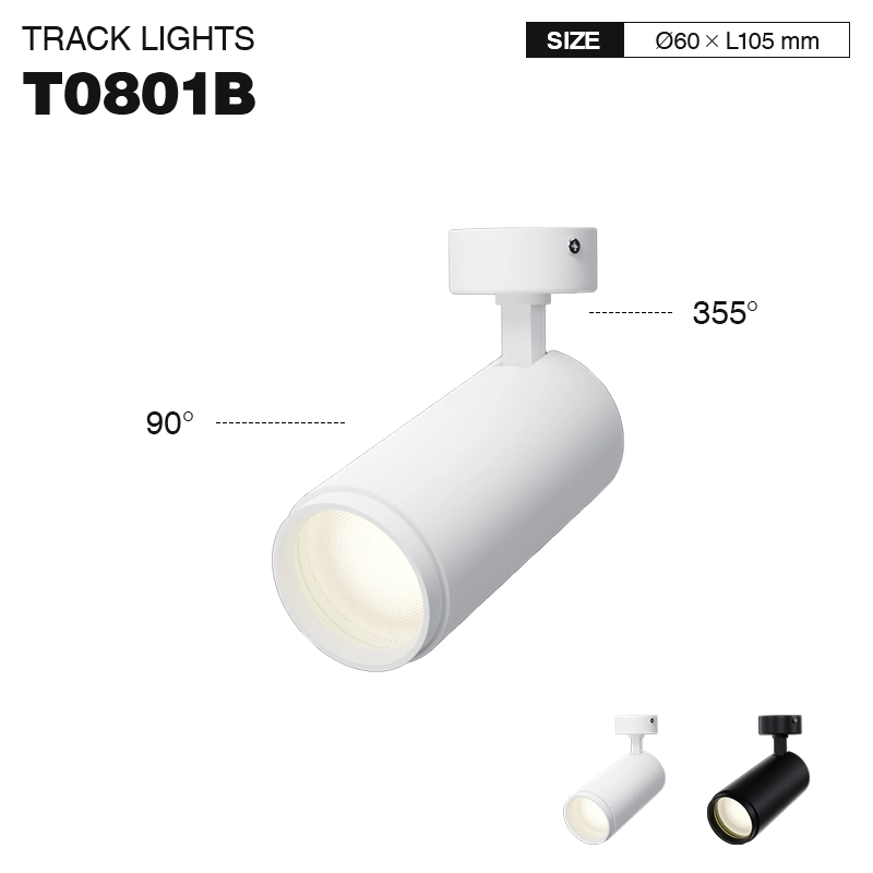 TRL008-8W-3000K-24°-Blankaj Trakaj spotlumoj-Track Kitchen Spotlights-plej vendataj-01