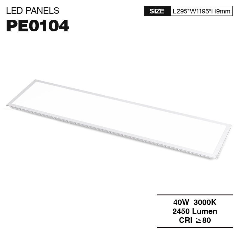 PLE001 40W 3000K 110° baltos LED plokštės-Miegamojo lubų šviestuvas--01