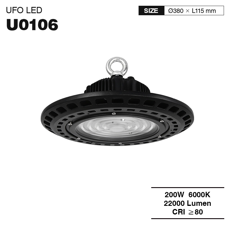 MLL011-C 200W 6000K 90° Negro UFO-LED iluminación para tiendas-MLL001-C-01