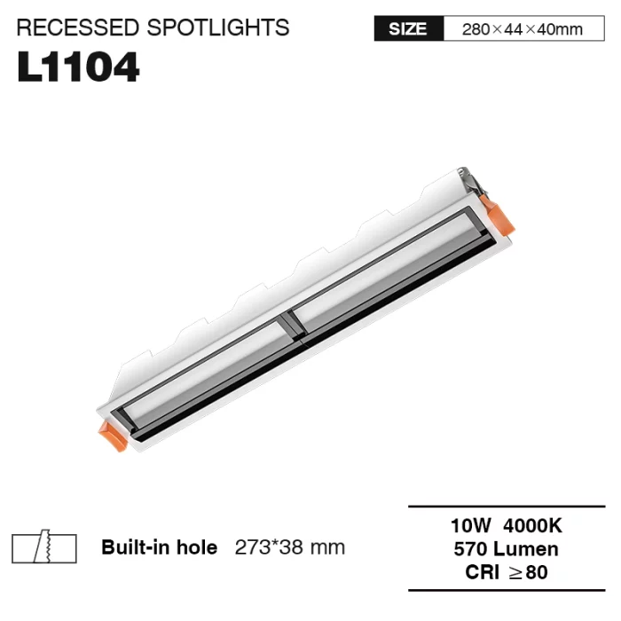 SLL006-A 10W 4000K 20° Bianco faretto led incasso-Illuminazione per supermercati--01