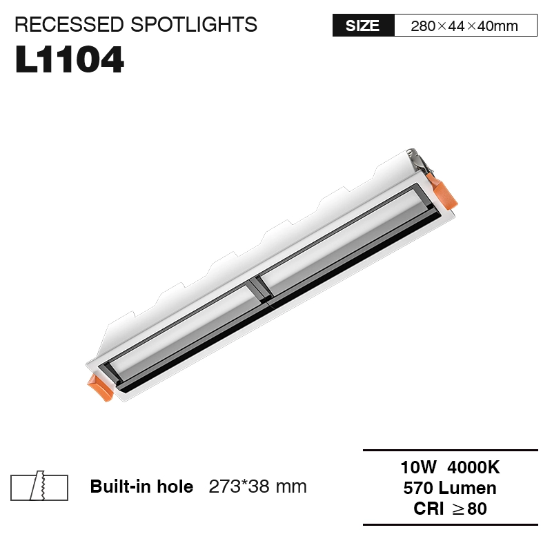 SLL006-A 10W 4000K 20° 白色埋込型LEDスポットライト-スーパーマーケット向け照明--01