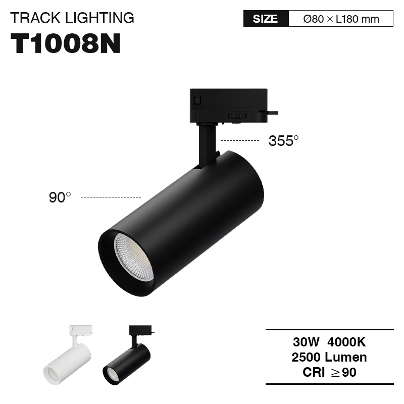 TRL010 Carril negro 30W 4000K 55° con focos LED-Lámparas de salón--01