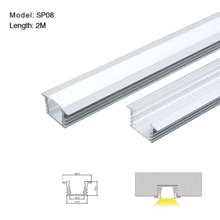 Profilo Luminoso a LED di Ampie Dimensioni - SP08 STL003 Kosoom-Profilo LED Parete--01