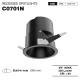 CSL007-A 6W 3000K 24° Nero foro hole Φ55 faretti led da incasso-Illuminazione corridoio--01