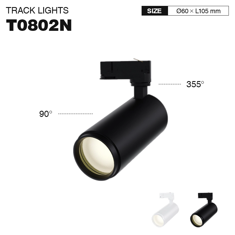 TRL008 Focos de Carril 8W 3000K 24° Negro-Focos de Carril 3000K-más vendidos-01