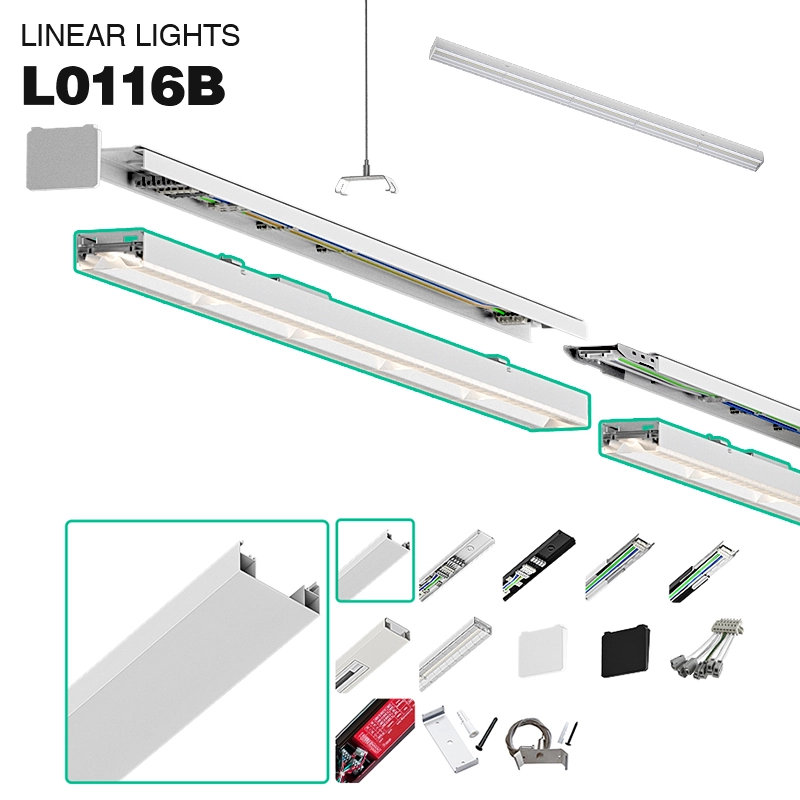 L0106B Dimmable Black 50W 4000K 7800lm Cúltaca MLL002-A Kosoom-Lampa Líneach LED--01