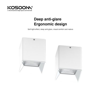 D1108 Faretto LED quadrato bianco da incasso 40W 4000K 3860lm CDL002-S Kosoom-Faretti a Superficie