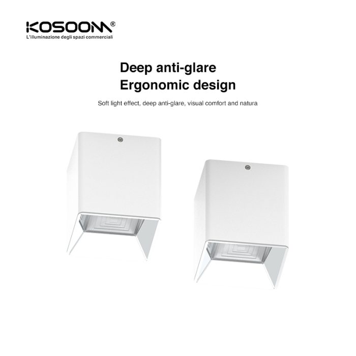 D1108 Faretto LED quadrato bianco da incasso 40W 4000K 3860lm CDL002-S Kosoom-Faretti a Superficie