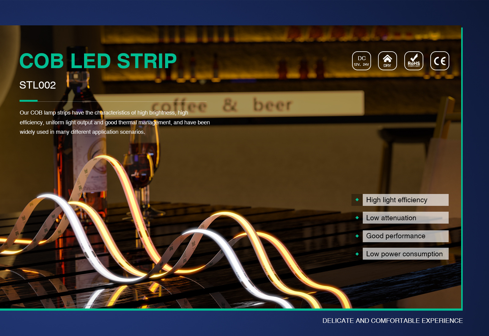 S0204 STL002 Direttamente Da Fabbrica LED Strip 3000K 1130LM/M Garanzia:3anni Kosoom-Lampade Smart--01