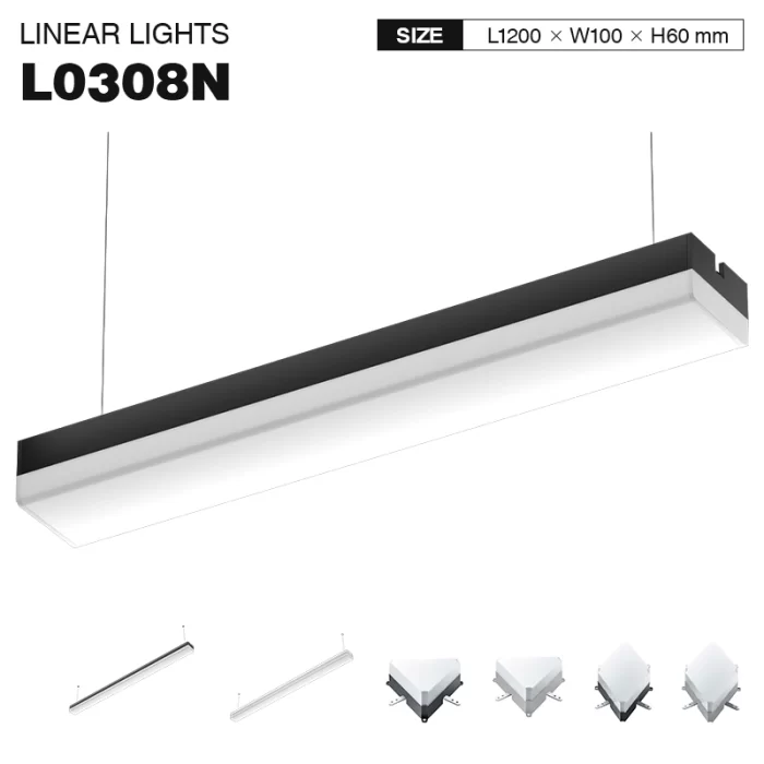 MLL003-A 50W 4000K 120° Nero lampadario sospensione-Illuminazione per supermercati--01