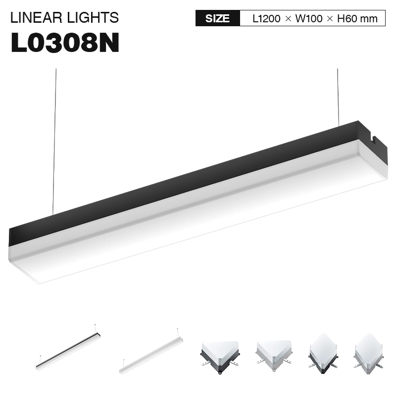 MLL003-A 50W 4000K 120° Lampadario a sospensione nera-Illuminazione per supermercati--01